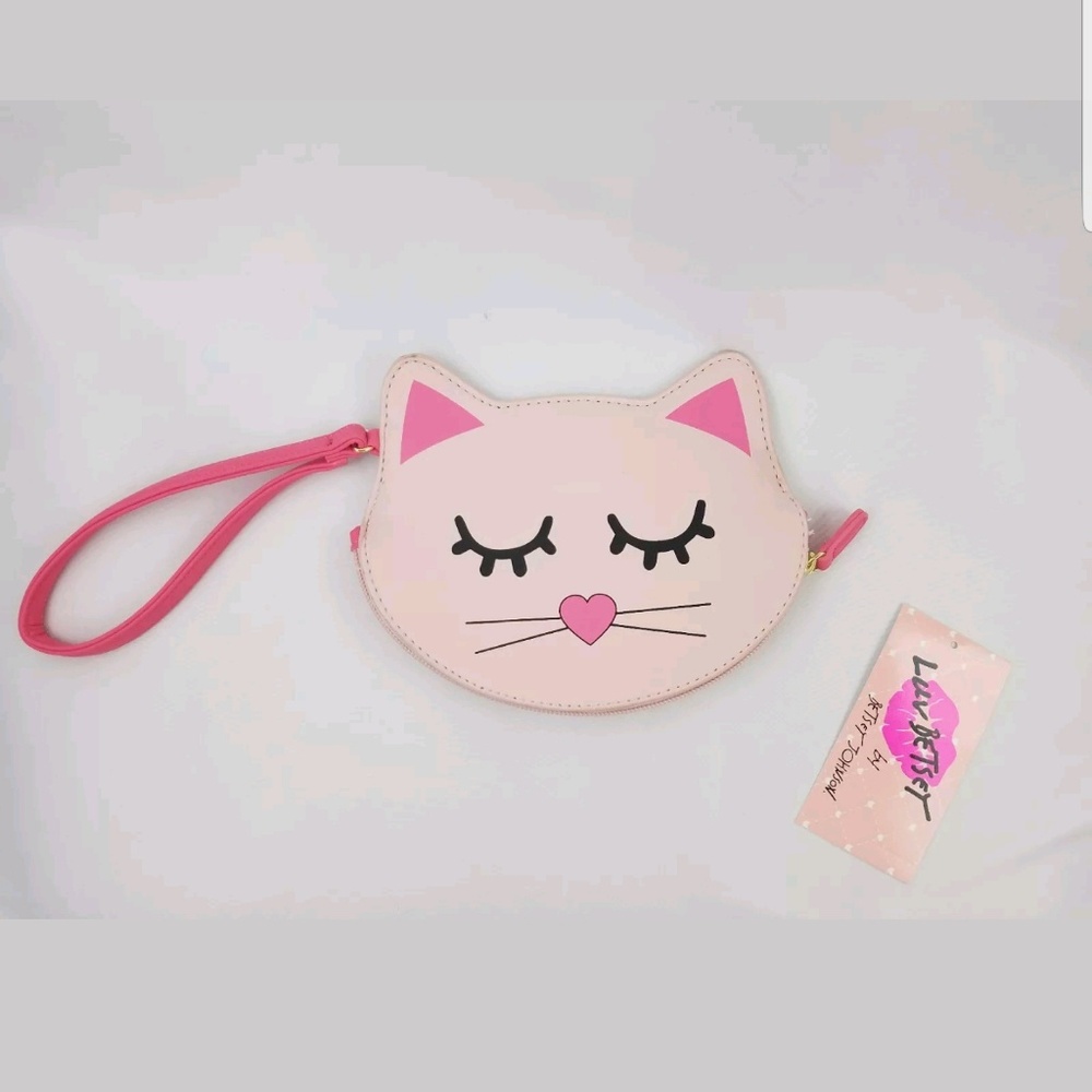 Betsey Johnson Kitty Cat Cat Coinpurse Wristlet